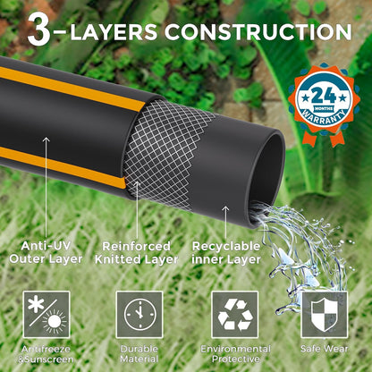 Garden Hose 5/8", 5ft Female to Female Leader Hose
