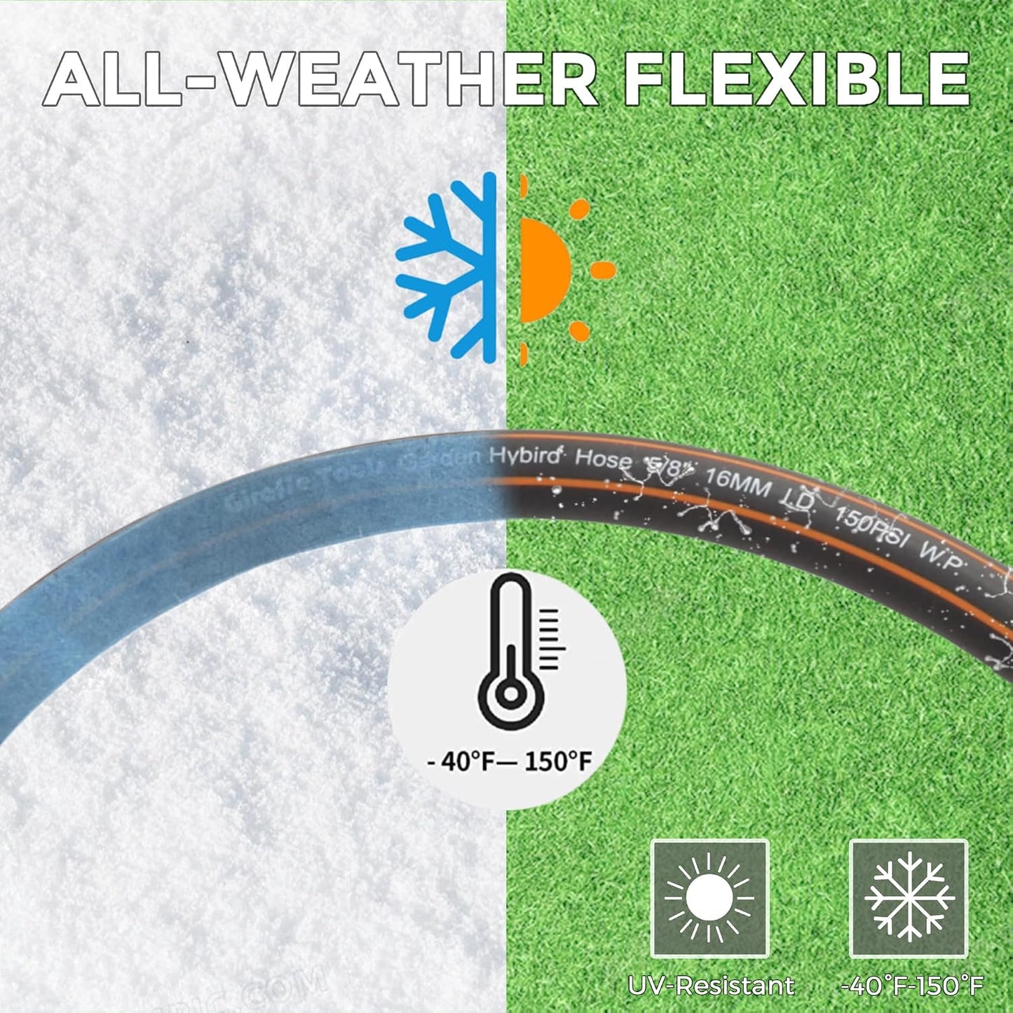 Garden Hose 5/8", 5ft Female to Female Leader Hose