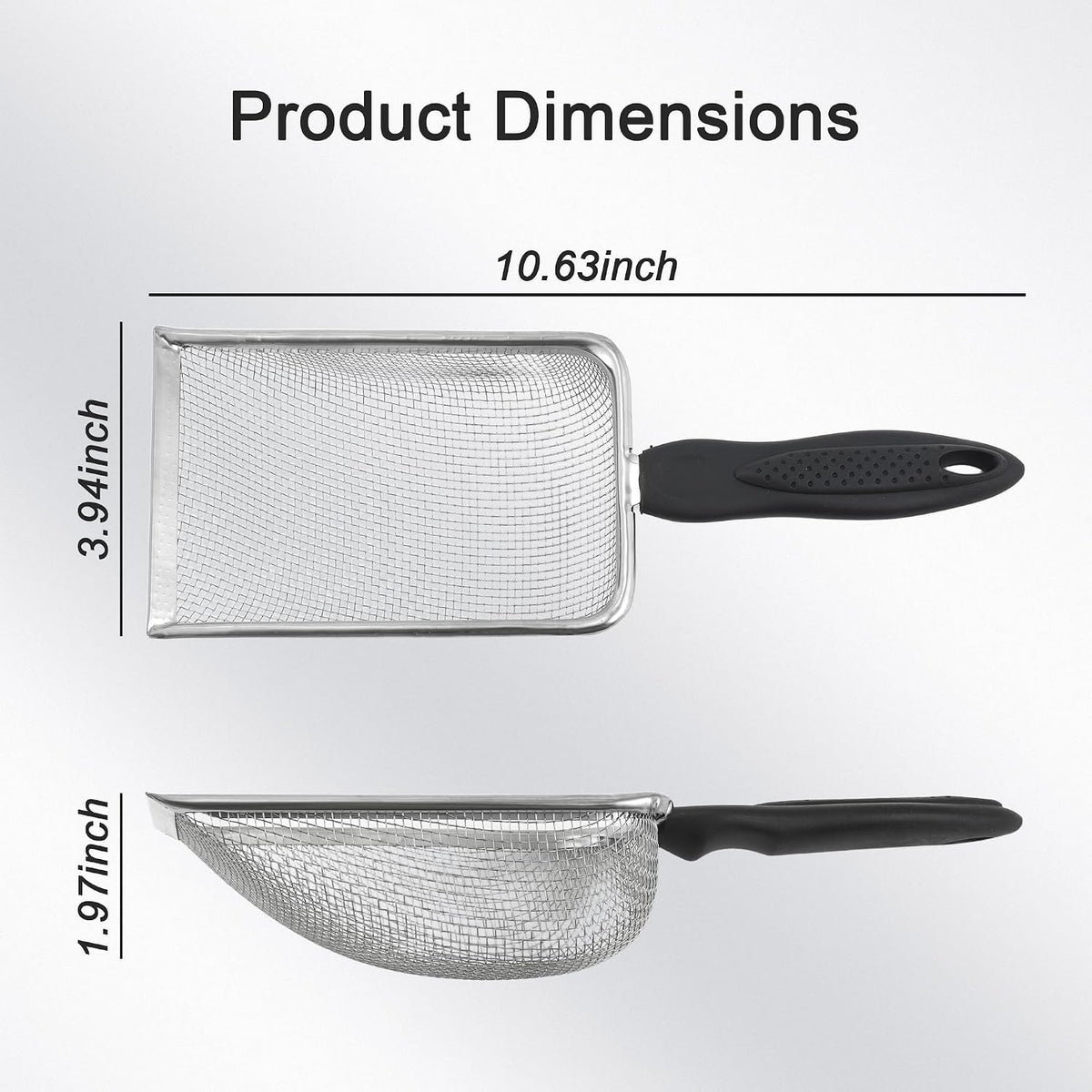 Stainless Steel Fine Mesh Litter Shovel, Reptile Cleaner Scooper