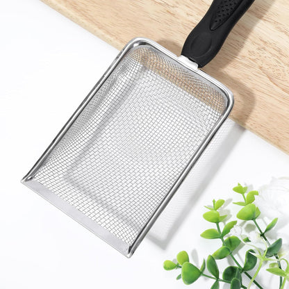 Stainless Steel Fine Mesh Litter Shovel, Reptile Cleaner Scooper