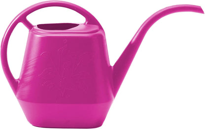 Aqua Rite 56 Fl Oz (.44 Gallon) Fuchsia Resin Watering Can for Indoor or Outdoor Use, Made in USA