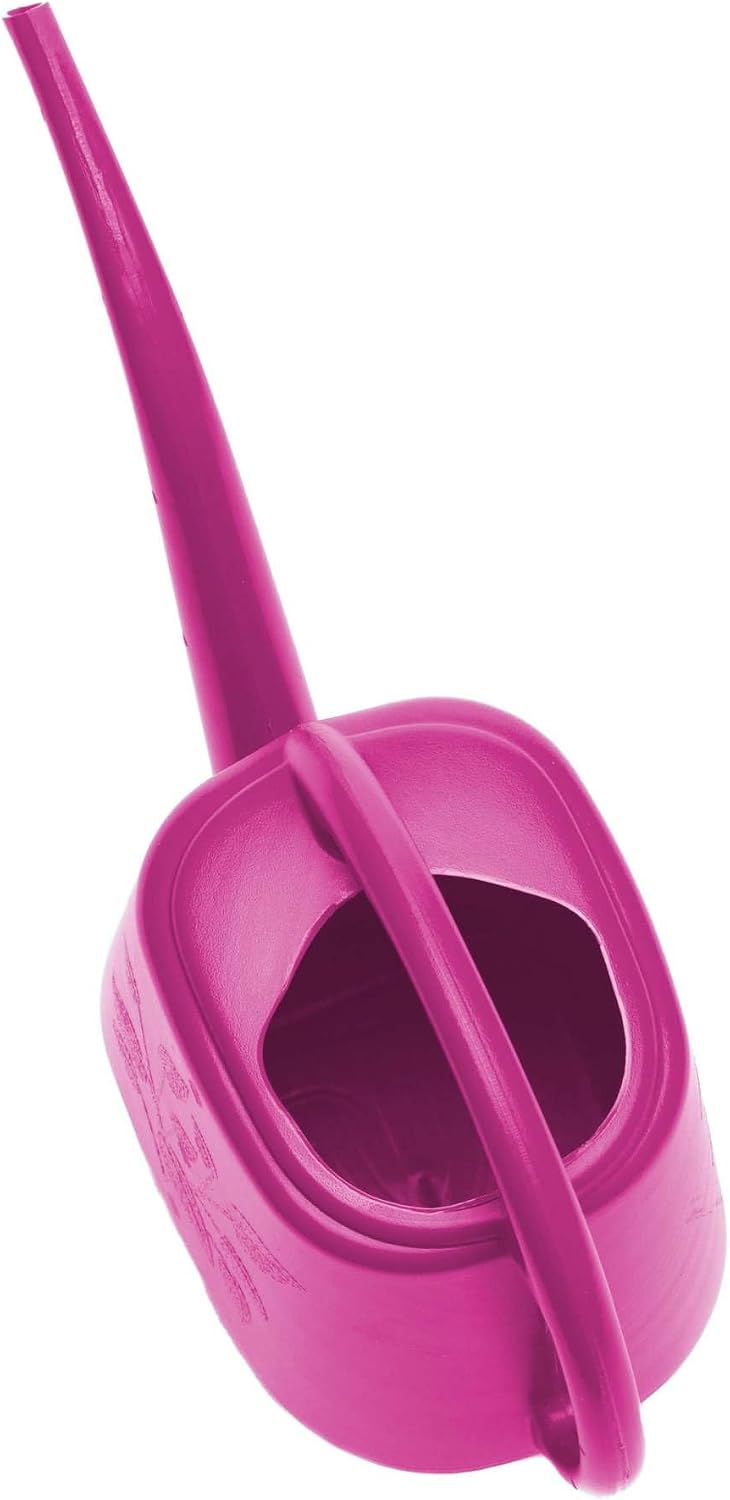 Aqua Rite 56 Fl Oz (.44 Gallon) Fuchsia Resin Watering Can for Indoor or Outdoor Use, Made in USA
