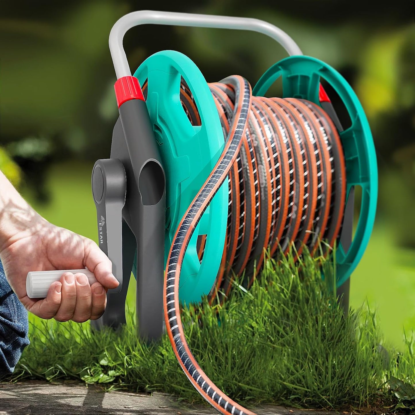 Water Hose Reel,Holds 50-60 Ft of 5/8" Hose