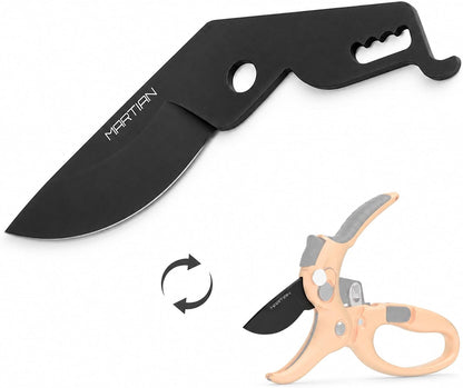 8" Handheld Pruning Shears - Heavy-Duty Stainless Steel Garden Scissors