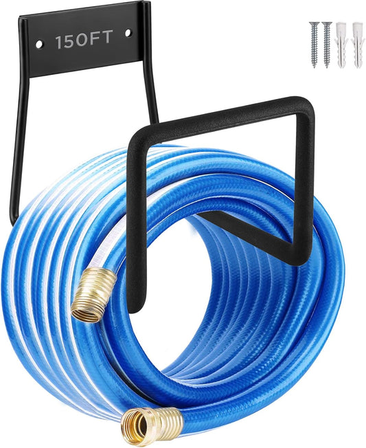 Metal Garden Hose Holder, Heavy Duty Wall Mount Hose Hanger for 150 FT