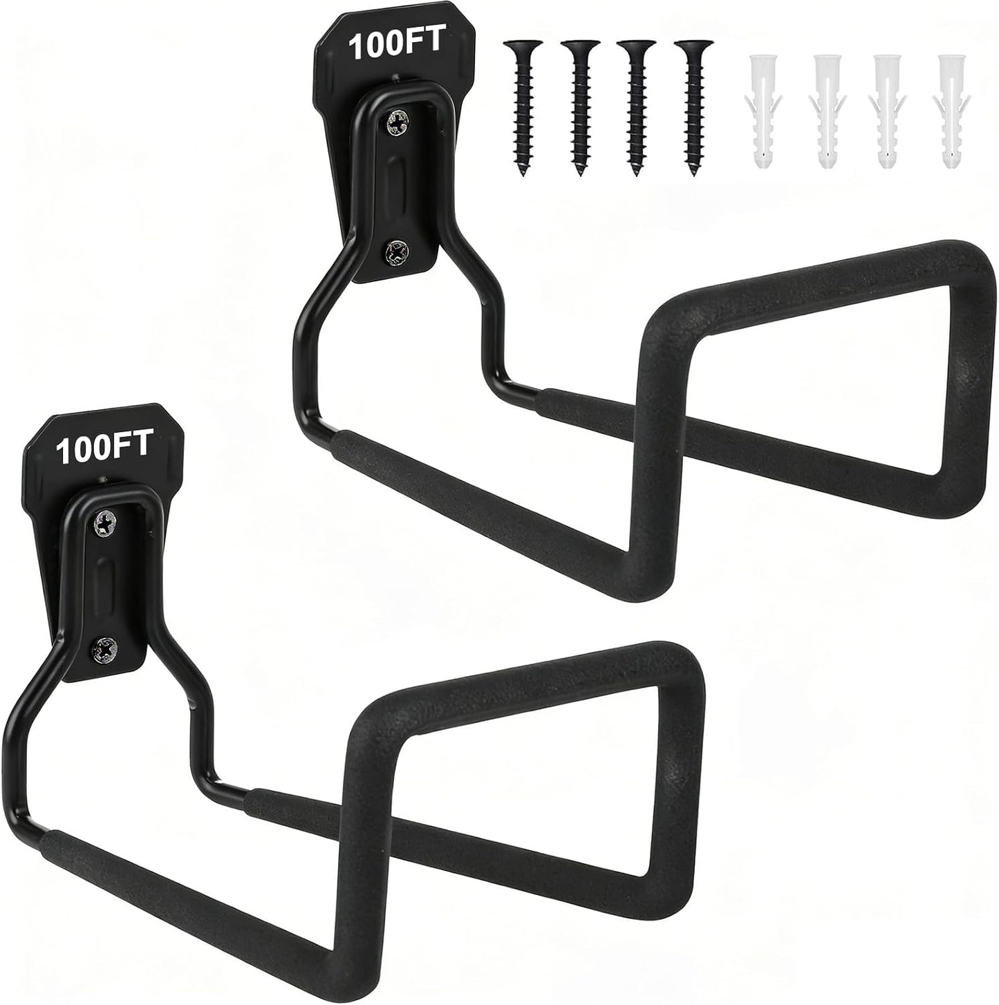 Metal Garden Hose Holder, Heavy Duty Wall Mount Hose Hanger for 150 FT