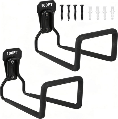 Metal Garden Hose Holder, Heavy Duty Wall Mount Hose Hanger for 150 FT