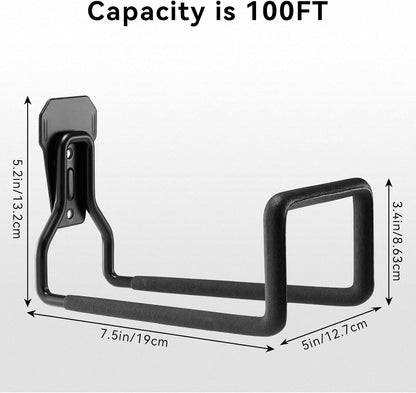 Metal Garden Hose Holder, Heavy Duty Wall Mount Hose Hanger for 150 FT