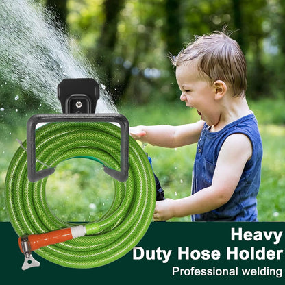 Metal Garden Hose Holder, Heavy Duty Wall Mount Hose Hanger for 150 FT