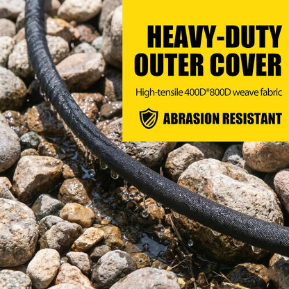 200FT Flat Soaker Hose, Heavy Duty Garden Watering Hose