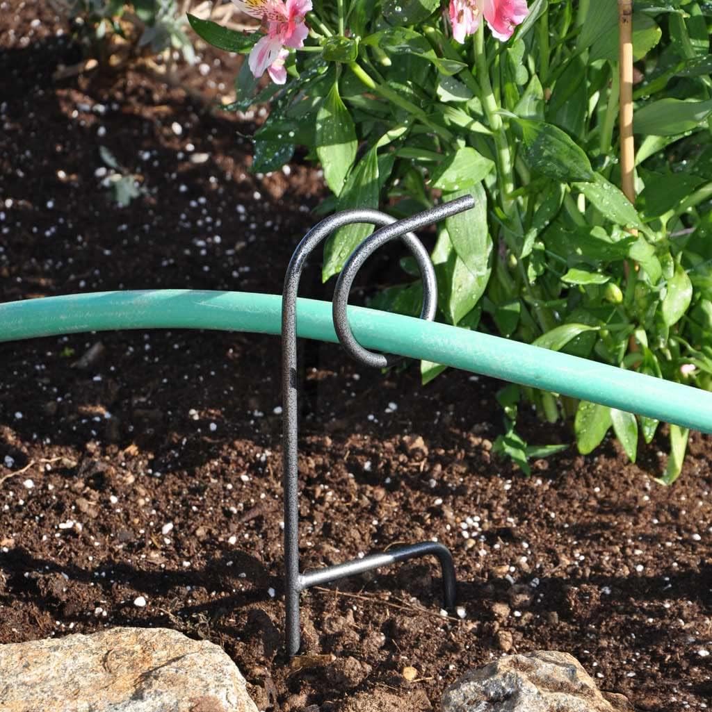 Ultimate Hose Management Bundle - Complete Hose Organizer Kit - Wheeled Cart, Wall Mounted Hanger, & Plant Saving Guides - Durable Powder Coated Steel - 5-Piece Set
