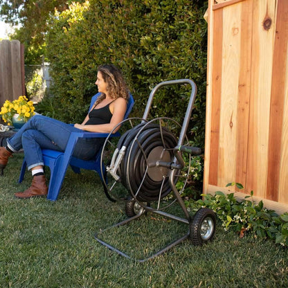 Ultimate Hose Management Bundle - Complete Hose Organizer Kit - Wheeled Cart, Wall Mounted Hanger, & Plant Saving Guides - Durable Powder Coated Steel - 5-Piece Set