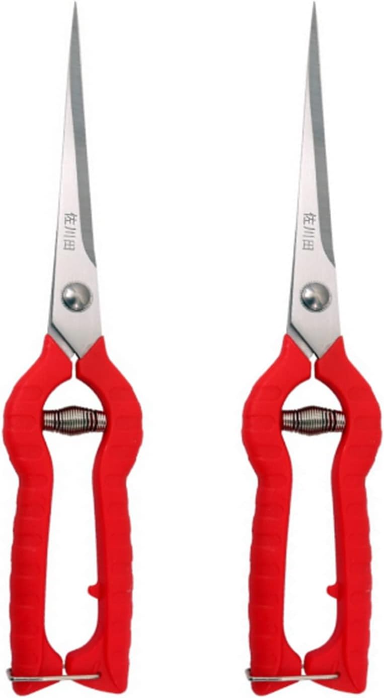 2pack Extra Long Edge Stainless Steel Pruning Shears Fruit Trees Bonsai Sharp Garden Scissors Tool