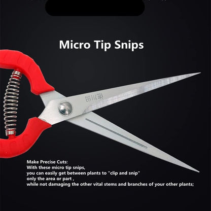 2pack Extra Long Edge Stainless Steel Pruning Shears Fruit Trees Bonsai Sharp Garden Scissors Tool