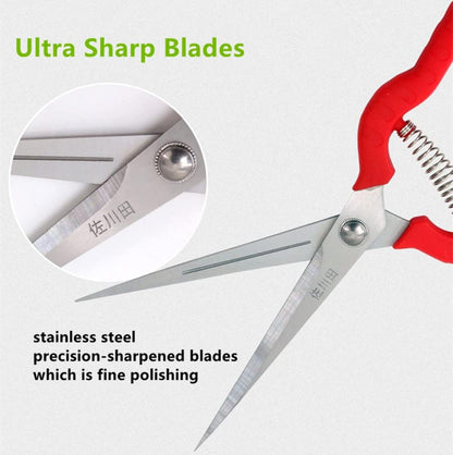 2pack Extra Long Edge Stainless Steel Pruning Shears Fruit Trees Bonsai Sharp Garden Scissors Tool