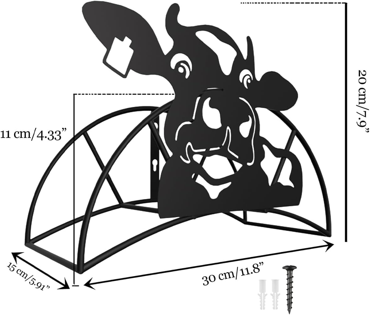 Cow Hose Hanger Metal Wall Mount Heavy Duty 125'5/8" Garden Hose Holder