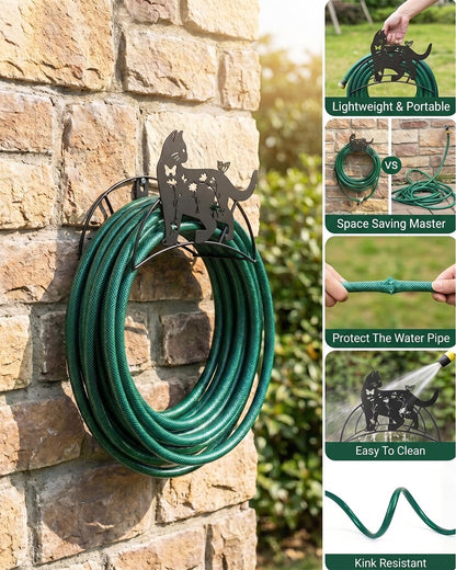 Cow Hose Hanger Metal Wall Mount Heavy Duty 125'5/8" Garden Hose Holder