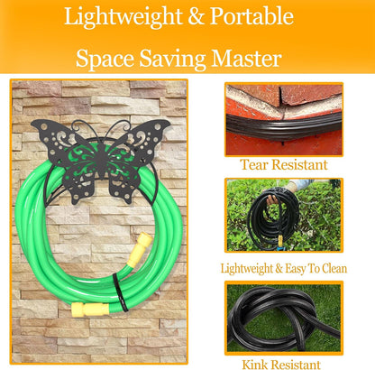 Cow Hose Hanger Metal Wall Mount Heavy Duty 125'5/8" Garden Hose Holder