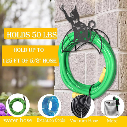 Cow Hose Hanger Metal Wall Mount Heavy Duty 125'5/8" Garden Hose Holder
