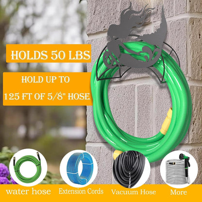 Cow Hose Hanger Metal Wall Mount Heavy Duty 125'5/8" Garden Hose Holder