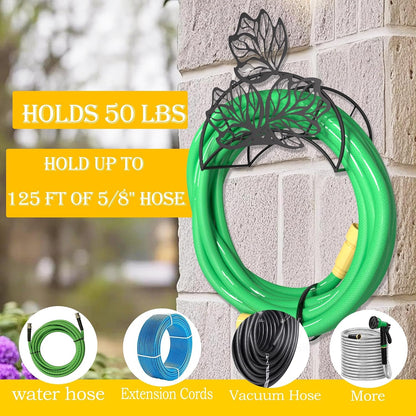 Cow Hose Hanger Metal Wall Mount Heavy Duty 125'5/8" Garden Hose Holder