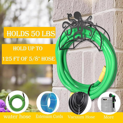 Cow Hose Hanger Metal Wall Mount Heavy Duty 125'5/8" Garden Hose Holder