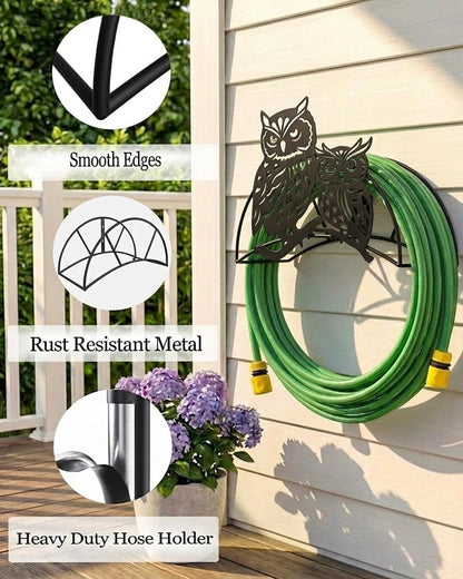 Cow Hose Hanger Metal Wall Mount Heavy Duty 125'5/8" Garden Hose Holder