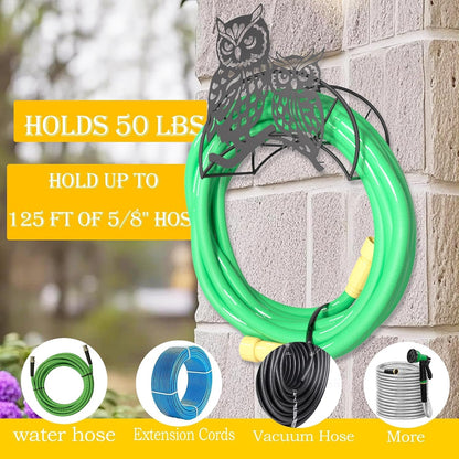 Cow Hose Hanger Metal Wall Mount Heavy Duty 125'5/8" Garden Hose Holder