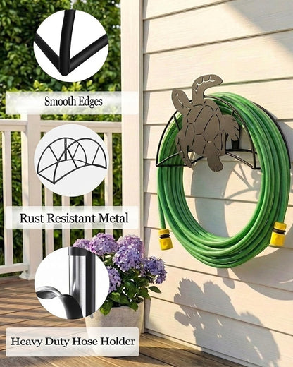 Cow Hose Hanger Metal Wall Mount Heavy Duty 125'5/8" Garden Hose Holder