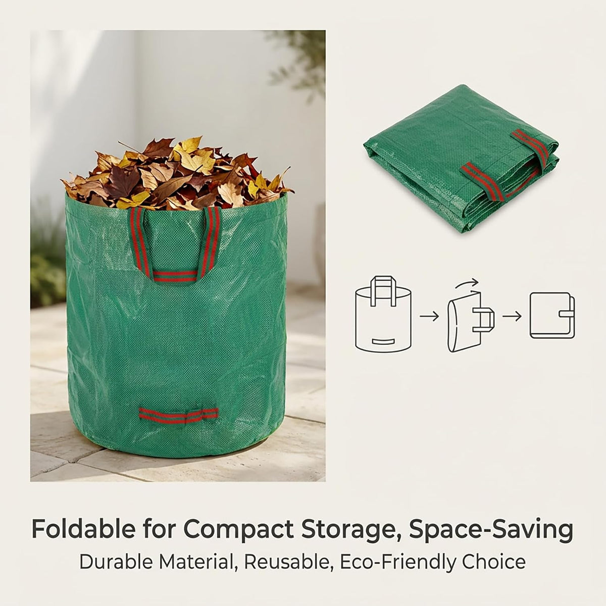42 Gallon Reusable Yard Waste Bags for Lawn & Garden 1PC
