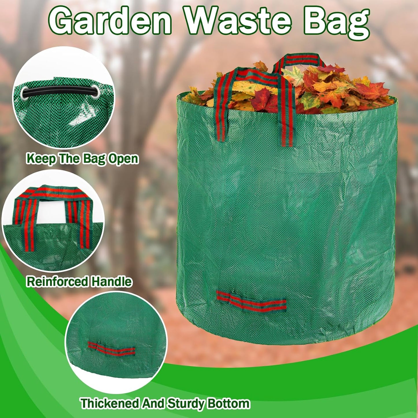 42 Gallon Reusable Yard Waste Bags for Lawn & Garden 1PC