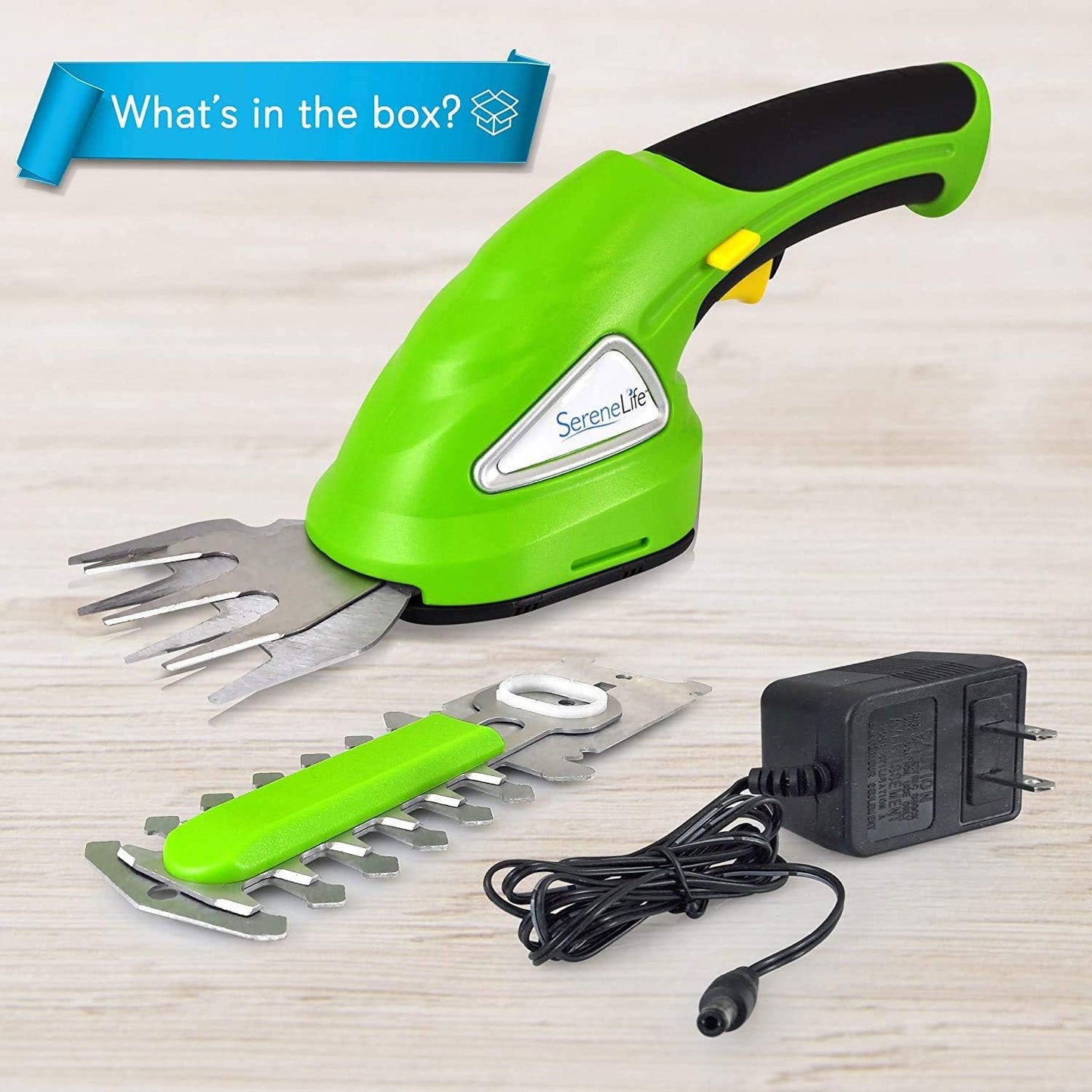 Cordless Handheld Grass Cutter Shears, Portable Lightweight Electric Hedge Trimmer, Hand Held Garden Clippers Powered with Rechargeable 3.6V Battery, Changeable Blade Trimmers Light Green