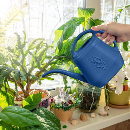 Plant Watering Can - for Indoor and Outdoor Home Garden Plants - with Long Spout - Coffee Color - 1/2 Gallon
