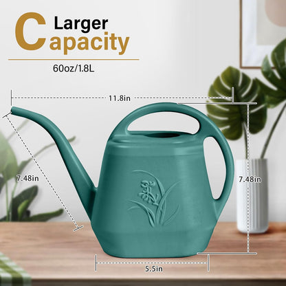 Plant Watering Can - for Indoor and Outdoor Home Garden Plants - with Long Spout - Coffee Color - 1/2 Gallon