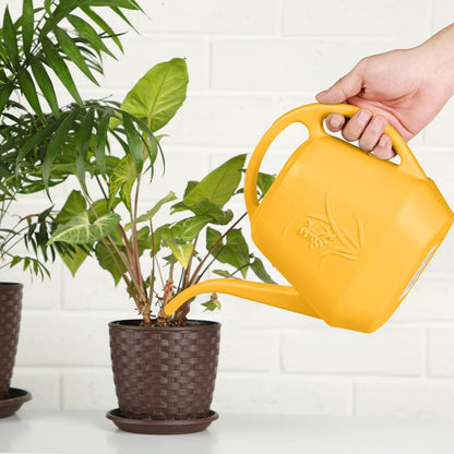 Plant Watering Can - for Indoor and Outdoor Home Garden Plants - with Long Spout - Coffee Color - 1/2 Gallon