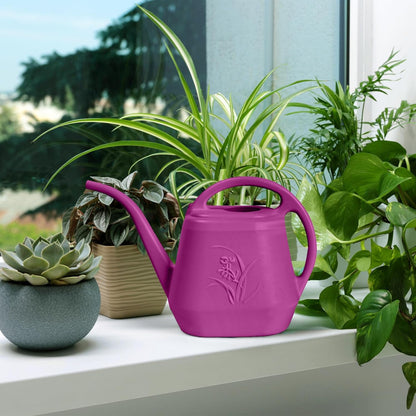 Plant Watering Can - for Indoor and Outdoor Home Garden Plants - with Long Spout - Coffee Color - 1/2 Gallon
