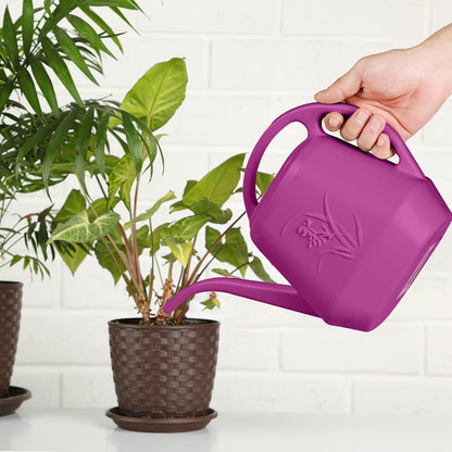 Plant Watering Can - for Indoor and Outdoor Home Garden Plants - with Long Spout - Coffee Color - 1/2 Gallon