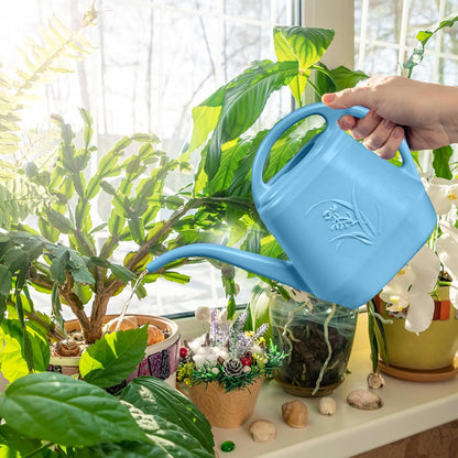 Plant Watering Can - for Indoor and Outdoor Home Garden Plants - with Long Spout - Coffee Color - 1/2 Gallon