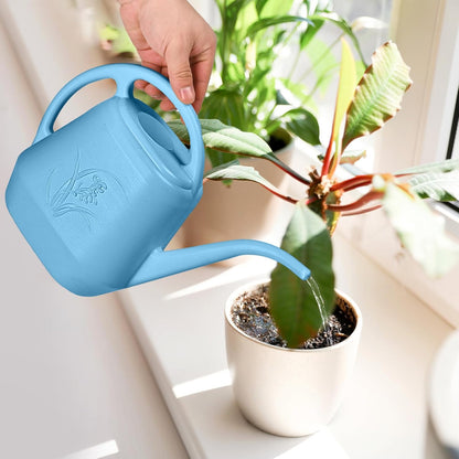 Plant Watering Can - for Indoor and Outdoor Home Garden Plants - with Long Spout - Coffee Color - 1/2 Gallon