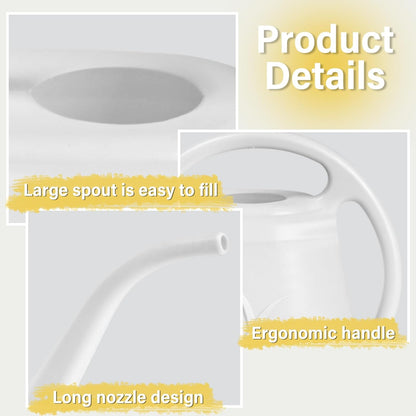 Plant Watering Can - for Indoor and Outdoor Home Garden Plants - with Long Spout - Coffee Color - 1/2 Gallon