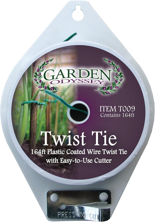 T009 Plant Twist Ties with Cutter, 164-Feet Length