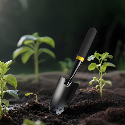 Garden Trowel - Metal Hand Shovel with Rubber Handle. This Garden Hand Trowel is Easy to use and Suitable for Soil Planting, Digging, transplanting and Outdoor Exploration Activities (Wide Shovel)