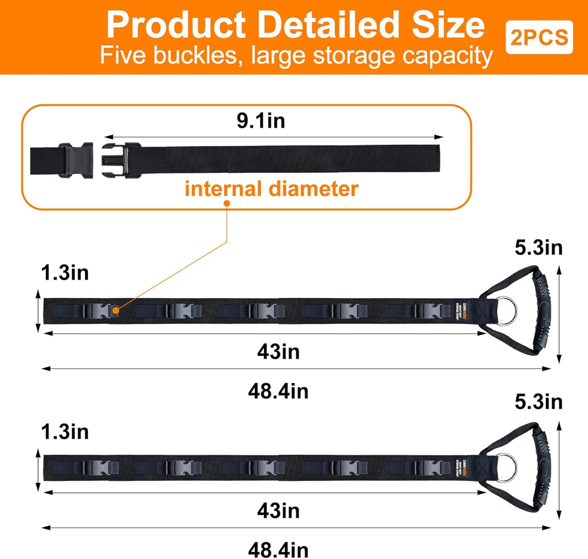 Extension Cord Organizer Adjustable 2 PCS with 5 Slots