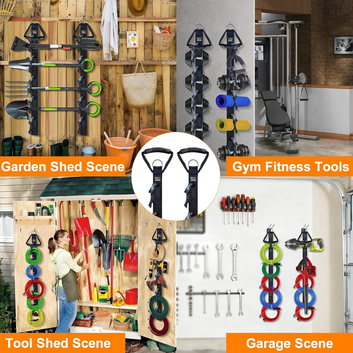 Extension Cord Organizer Adjustable 2 PCS with 5 Slots