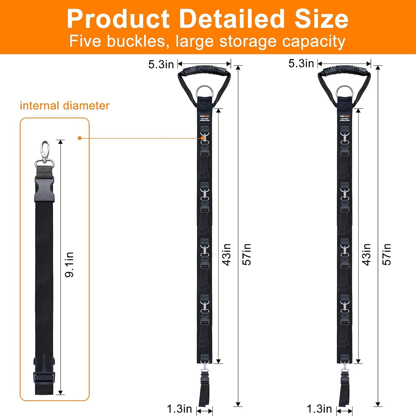 Extension Cord Organizer Adjustable 2 PCS with 5 Slots