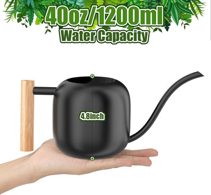 1.2L/41oz Metal Metal Watering Can with Long Spout, Sage Green