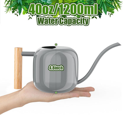 1.2L/41oz Metal Metal Watering Can with Long Spout, Sage Green