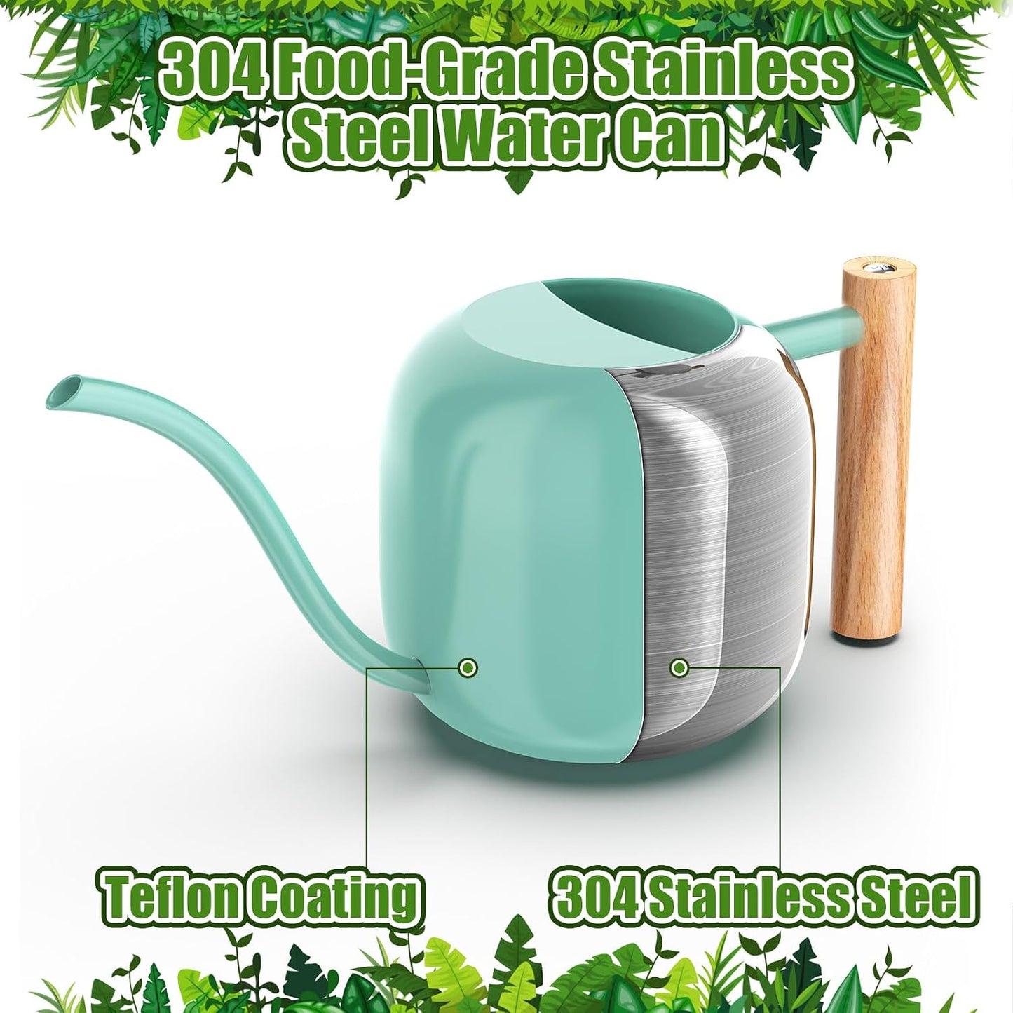 1.2L/41oz Metal Metal Watering Can with Long Spout, Sage Green
