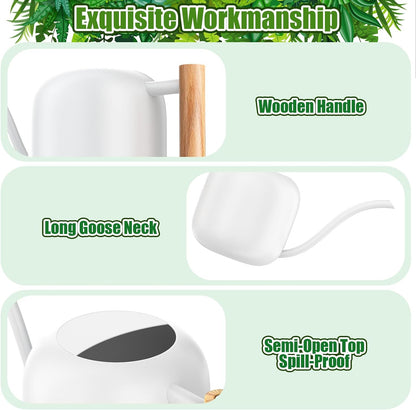 1.2L/41oz Metal Metal Watering Can with Long Spout, Sage Green