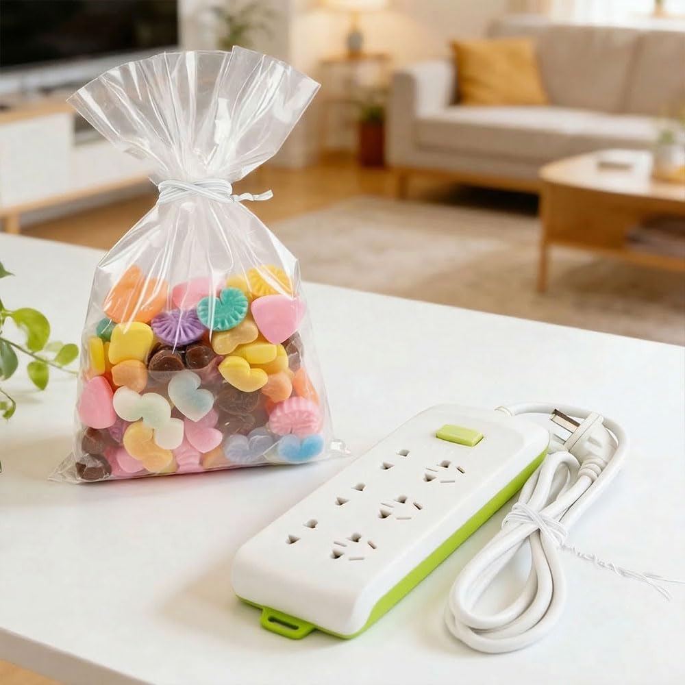 200 PCS Twist Ties for Plants, 7.8 Inch Garden Twist Ties Reusable Green Cable Tie with Rugged Metal Innercores for Bread Cake Pop Candy Bags Cable Organization Christmas Tree Gardening Decor